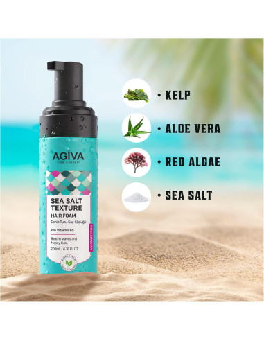 Agiva Sea Salt Texture Hair Foam – Hair Styling Mousse