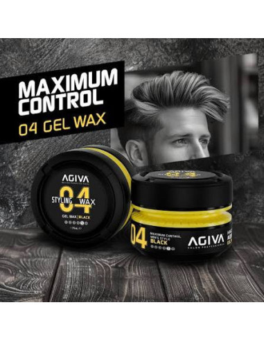 Agiva Styling Hair Gel Wax Black 175 ml – Strong Hold & Shine