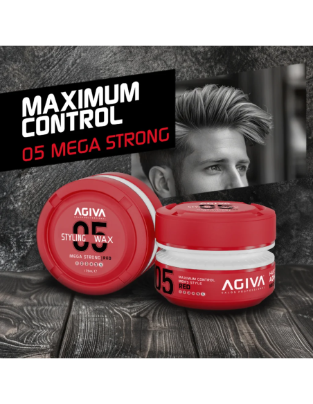 Agiva Styling Hair Wax Aqua Mega Strong – Red 175 ml