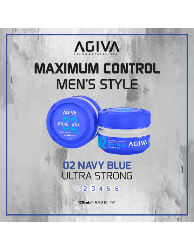 Agiva Aqua Ultra Strong Hair Wax Navy Blue 175 ml – Strong Hold