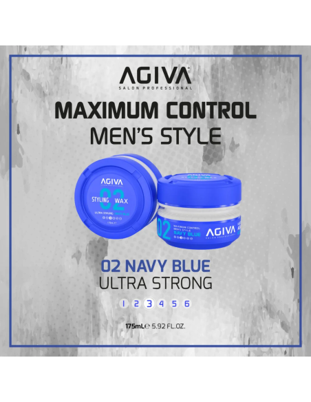 Agiva Aqua Ultra Strong Hair Wax Navy Blue 175 ml – Strong Hold