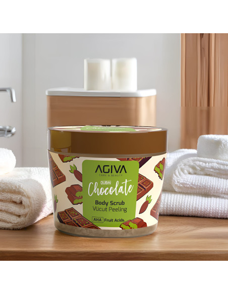 Agiva Dubai Chocolate Body Scrub 300 ml – Exfoliating Body Care
