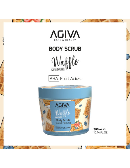 Agiva Mandarin Waffle Body Scrub 300 ml – Exfoliating Body Care