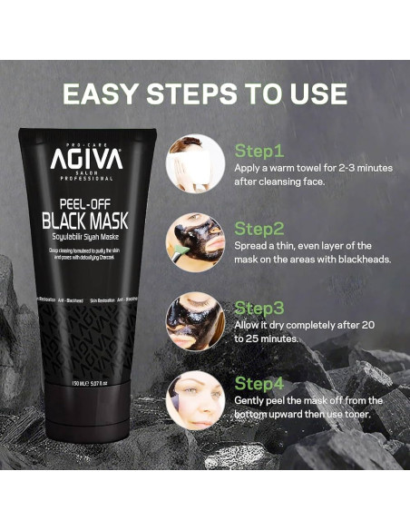 Agiva Peel-Off Black Mask – 150 ml