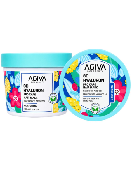 Agiva 8D Hyaluron Pro Care Hair Mask 300 ml – Hydrating Hair Care