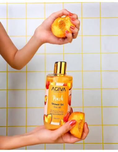 Agiva Peach Shower Gel 500 ml – Refreshing Body Wash
