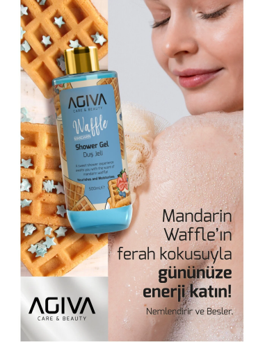 Agiva Mandarin Waffle Shower Gel 500 ml – Refreshing Body Wash