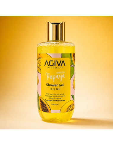 Agiva Papaya Shower Gel 500 ml – Refreshing Body Wash
