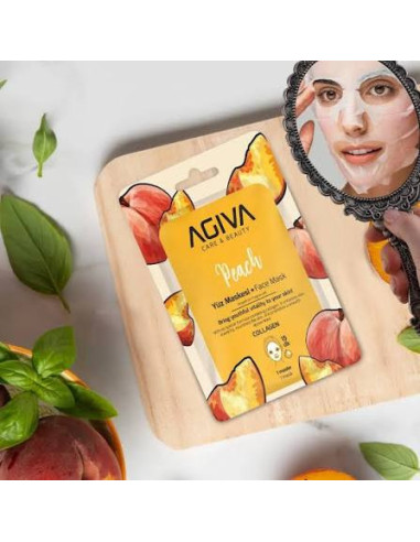 Agiva Care & Beauty Sheet Mask Peach – Collagen