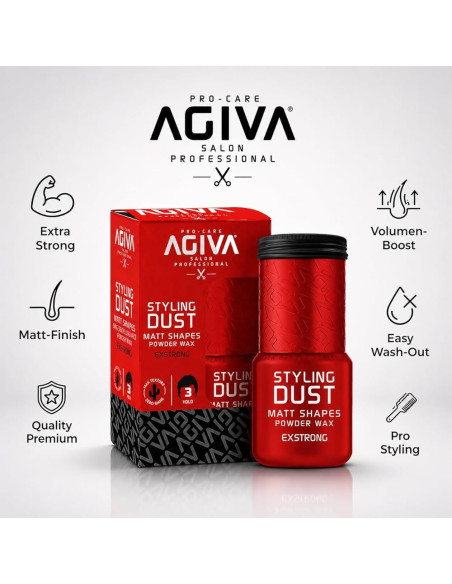 Agiva Styling Hair Powder Wax Exstrong – Red