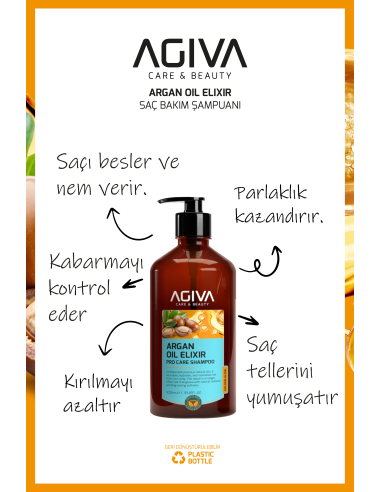 Agiva Argan Oil Elixir Pro Care Shampoo 1000 ml – Hair Care