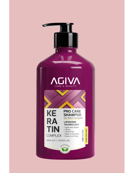Agiva Keratin Complex Pro Care Shampoo 1000 ml – Hair Care