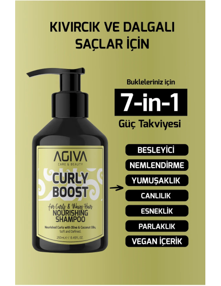 Agiva Curly Boost Nourishing Shampoo 250 ml